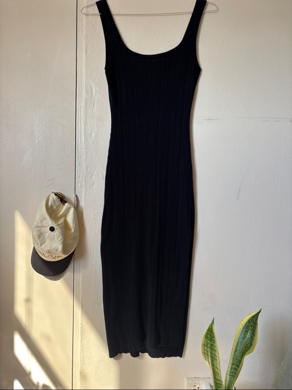 Abercrombie & Fitch Black Ribbed Maxi Dress